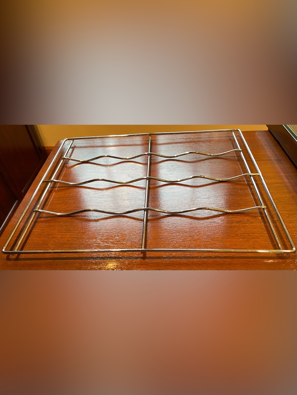 Set of two 11.5” x 14” shelves for wine fridge. stainless steel chrome finish.